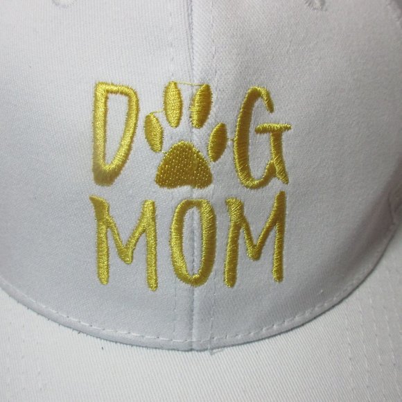 New White DOG MOM Baseball Cap Hat for Ponytail - Picture 2 of 6